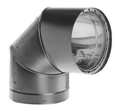 DuraVent DVL 8 Inch Diameter Double Wall Black 90 Degree Elbow - 8DVL-E90