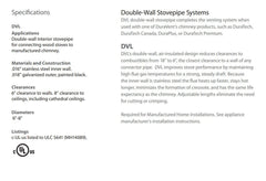 DuraVent DVL 6 Inch Diameter Adapter Section No Damper - 6DVL-AD