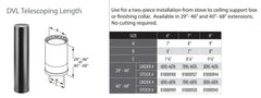 DuraVent DVL 6 Inch Diameter Telescoping Length 40 Inch - 68 Inch - 6DVL-68TA
