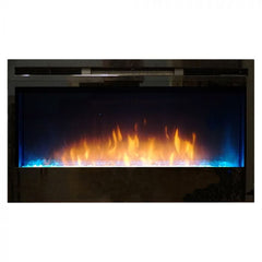 Empire Nexfire Contemporary Linear Electric Fireplace with Remote Control and Crushed Glass