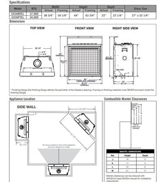 Napoleon EX36 Elevation Direct Vent Gas Fireplace, 36-Inch, Electronic Ignition