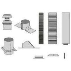 Empire 4" x 6-5/8" Horizontal Flex Vent Kit with Round Cap - DVVK4FRE
