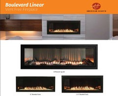 Empire 60" Boulevard Vent-Free Linear Gas Fireplace with Barrier and Remote Control