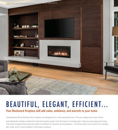 Empire 48" Boulevard Direct Vent Linear Gas Fireplace with Liner and Multi-Function Remote