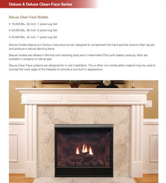 Empire 32" Madison Clean-Face Deluxe Direct Vent Gas Fireplace with Log Set and Barrier