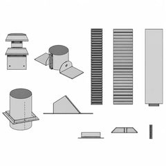 Empire 4"x6-5/8" Vertical Flex Vent Kit - DVVK4FV