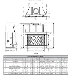 Empire 36" Hamilton Wood Burning Firebox Only