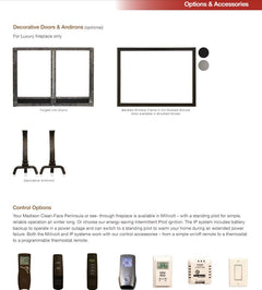 Empire 36" Madison Clean-Face Contemporary Direct Vent Gas Fireplace with Liner and Barrier