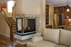 Empire 36" Madison Clean-Face Premium Peninsula Multi-Sided Direct Vent Gas Fireplace with Barrier