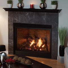 Empire 36" Madison Premium Peninsula Multi-Sided Direct Vent Gas Fireplace with Banded Brick Liner