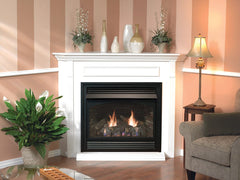 Empire 26" Lincoln Deluxe Vent-Free Gas Fireplace with Contour Burner and Mantel Combination