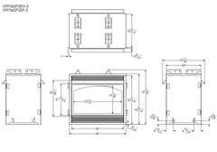 Empire 36" Lincoln Premium Double-Sided Vent-Free Gas Fireplace with Banded Brick Liner