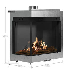 Dimplex Faber FMG3726L Matrix Left-Facing Built-In Gas Fireplace 37x26-Inch