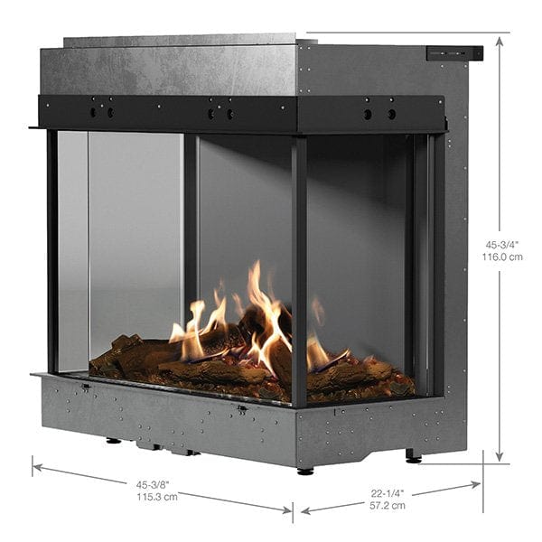 Dimplex Faber FMG4126B Matrix 3-Sided Built-In Gas Fireplace 41x26-Inch