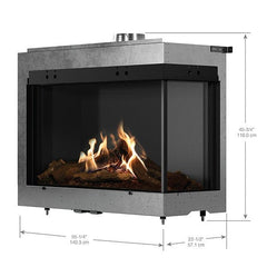 Dimplex Faber FMG4726R Matrix Right-Facing Built-In Gas Fireplace 47x26-Inch