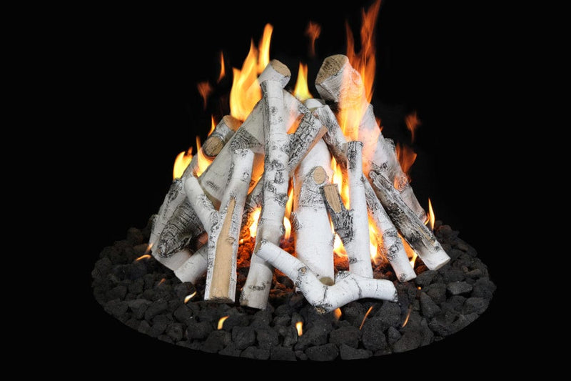 Grand Canyon Quaking Aspen Birch Log Set For Fire Pits, 31-Piece
