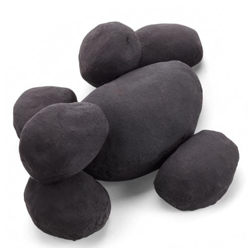 HPC Fire FPR84BL Black Ceramic Fiber River Rock, 1/2 Cubic Foot