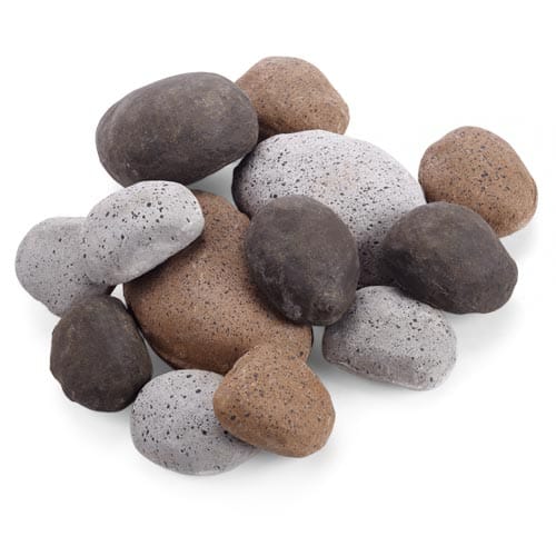 HPC Fire FPR84MC Multicolor Ceramic Fiber River Rock, 1/2 Cubic Foot