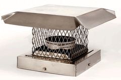 National Chimney 6 Inch Diameter 13x13 Inch Premier Flue Fit Top Kit with Cap - NC6PTKFF