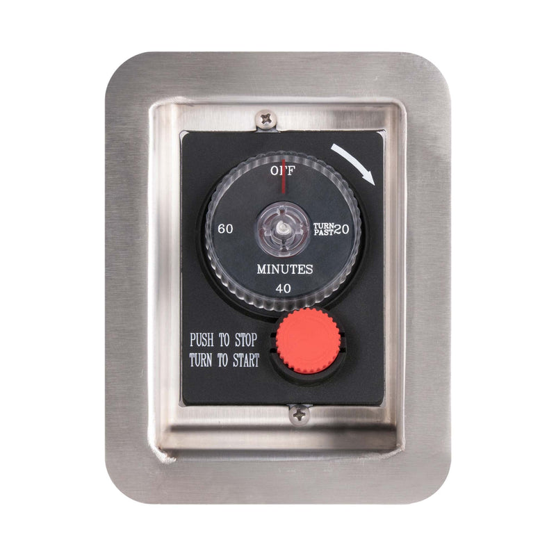 The Outdoor Plus 1-Hour Gas Timer with Emergency Stop Button and SS Mounting Plate