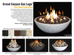 Grand Canyon FB3913-R 39-Inch Concrete Fire Bowl with Ring Burner