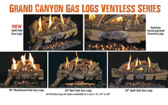 Grand Canyon VFWO Vent Free Weathered Oak Gas Logs Only
