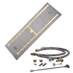 Warming Trends Crossfire 2.0 Universal H-Style Brass Gas Fire Pit Burner Kit
