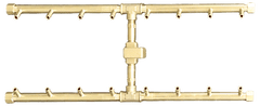 Warming Trends Crossfire 2.0 Universal H-Style Brass Gas Fire Pit Burner