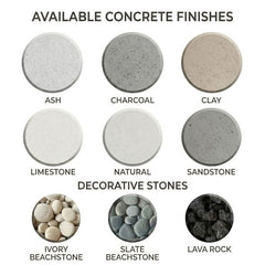 HPC Fire 56" Sonoma Lightweight Concrete Fire Pit with Torpedo Burner
