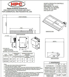 HPC Fire Dual Step Electronic Ignition Outdoor Fireplace Insert