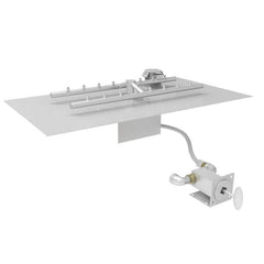 HPC Fire Torpedo H-Burner with Rectangle Plate Match Lit Gas Fire Pit Kit