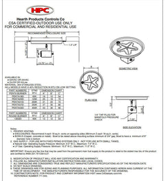 HPC Fire Standard Penta Burner with Round Pan Electronic Ignition Gas Fire Pit Kit