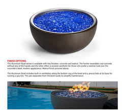 HPC Fire 35" Aluminum Gas Fire Bowl with Torpedo Penta Burner