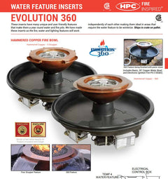 HPC Fire 52" Evolution 360 4-Scupper Fire and Water Bowl Insert