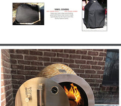 HPC Fire Villa Hybrid Gas/Wood Glass Tile Pizza Oven with Electronic Ignition