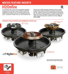 HPC Fire 52" H2Onfire 4 Scupper Fire and Water Bowl Insert