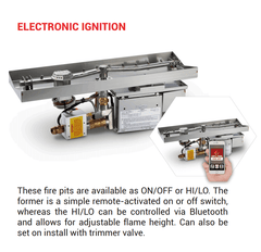 HPC Fire Torpedo Linear Burner with Interlink Pan Electronic Ignition Gas Fire Pit Kit