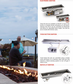 HPC Fire Torpedo Burner with Linear Pan Match Lit Gas Fire Pit Kit