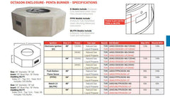HPC Fire Octagon Ready To Finish Fire Pit Kit with Torpedo Burner, 45"x18"