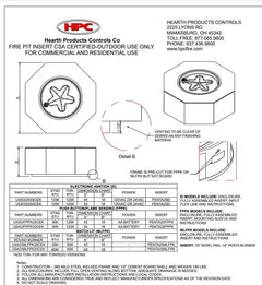 HPC Fire Octagon Ready To Finish Fire Pit Kit with Torpedo Burner, 45"x18"