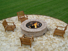 HPC Fire Octagon Ready To Finish Fire Pit Kit with Torpedo Burner, 45"x18"