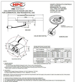 HPC Fire Torpedo Penta Burner with Round Pan Push Button Flame Sensing Gas Fire Pit Kit