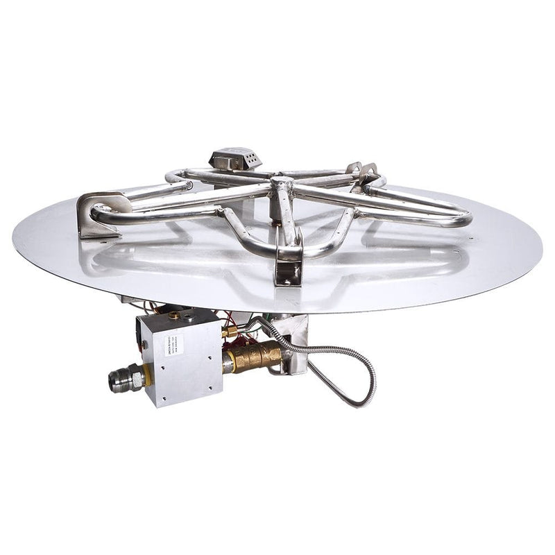 HPC Fire Standard Penta Burner with Round Plate Electronic Ignition Gas Fire Pit Kit