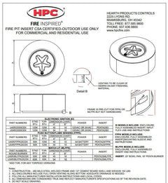 HPC Fire Round Ready To Finish Fire Pit Kit with Torpedo Burner, 45"x18"