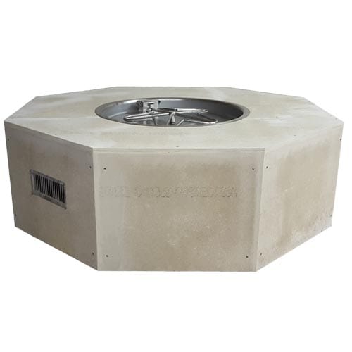 HPC Fire Octagon Ready To Finish Fire Pit Kit with Torpedo Burner, 45"x18"