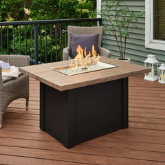 The Outdoor GreatRoom 44x30-Inch Havenwood Linear Gas Fire Pit Table