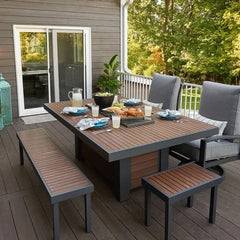 The Outdoor GreatRoom Brooks Linear Chat Height Gas Fire Pit Table