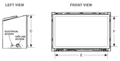 Majestic 30" Trilliant Traditional Direct Vent Gas Fireplace Insert with Intellifire Touch Ignition System