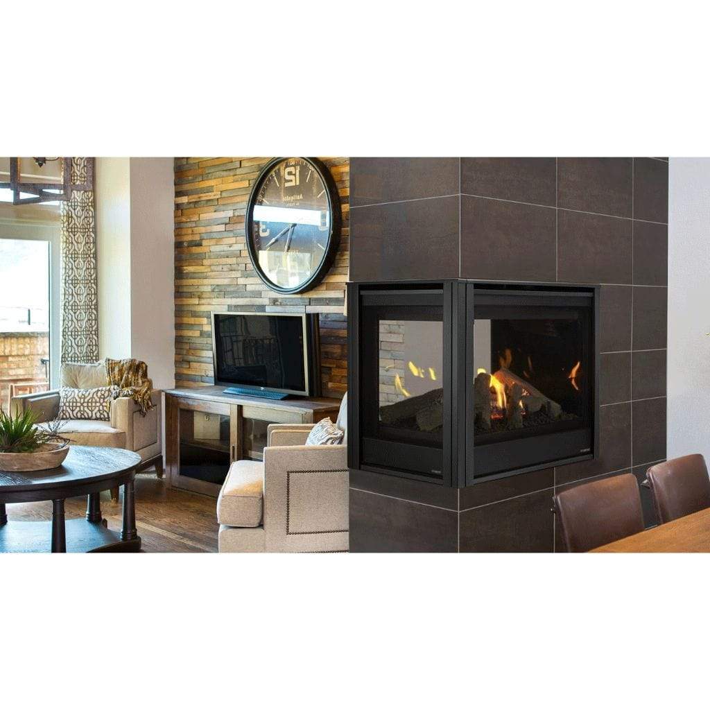Majestic 36" Pearl II Peninsula Multi-Sided Direct Vent Gas Fireplace with Intellifire Touch Ignition System
