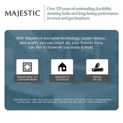 Majestic 36" Meridian Modern Direct Vent Gas Fireplace with Intellifire Touch Ignition System